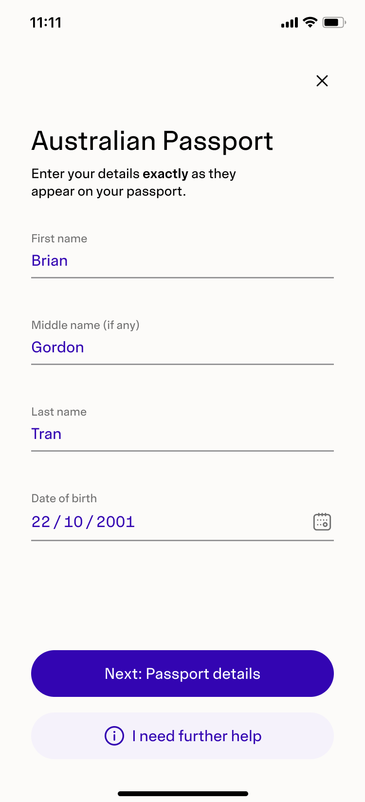 Improved KYC experience screen four